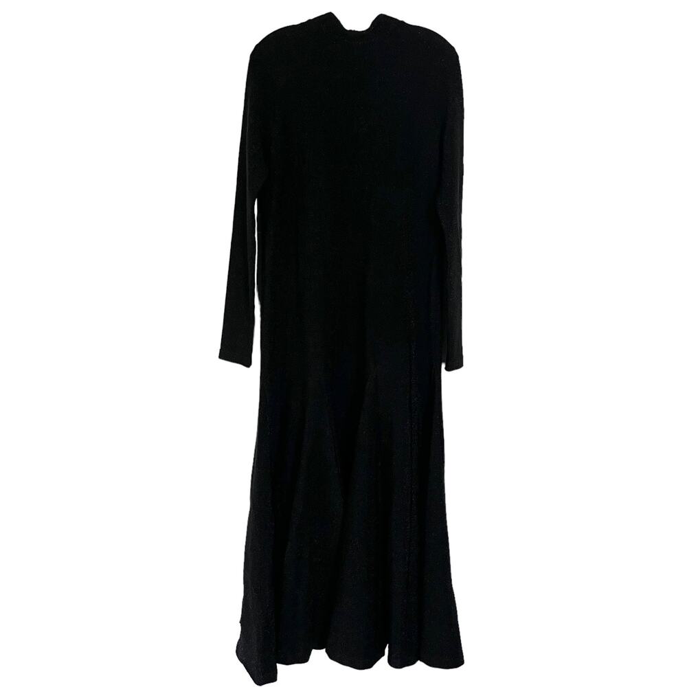 Ganni Metallic Lurex Print Long Sleeve High Neck Long Maxi Dress M